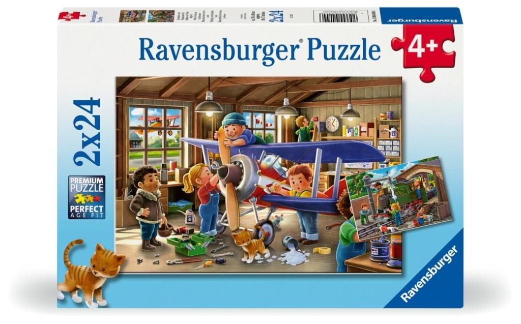 Puzzle dla dzieci 2D: Mechanicy w akcji 2x24el Ravensburger - puzzle