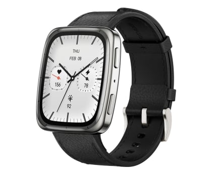 Huami Amazfit Active 2 Square Black Leather-Premium Version NFC