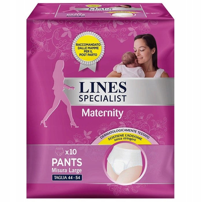 Lines Specialist Pieluchomajtki Poporodowe Rozm. L 10 Szt.