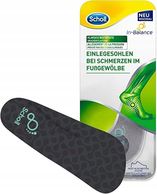 Wkładki Do Butów Scholl In Balance Alco Plantare 3/4 R. 40-42 Płaskostopie