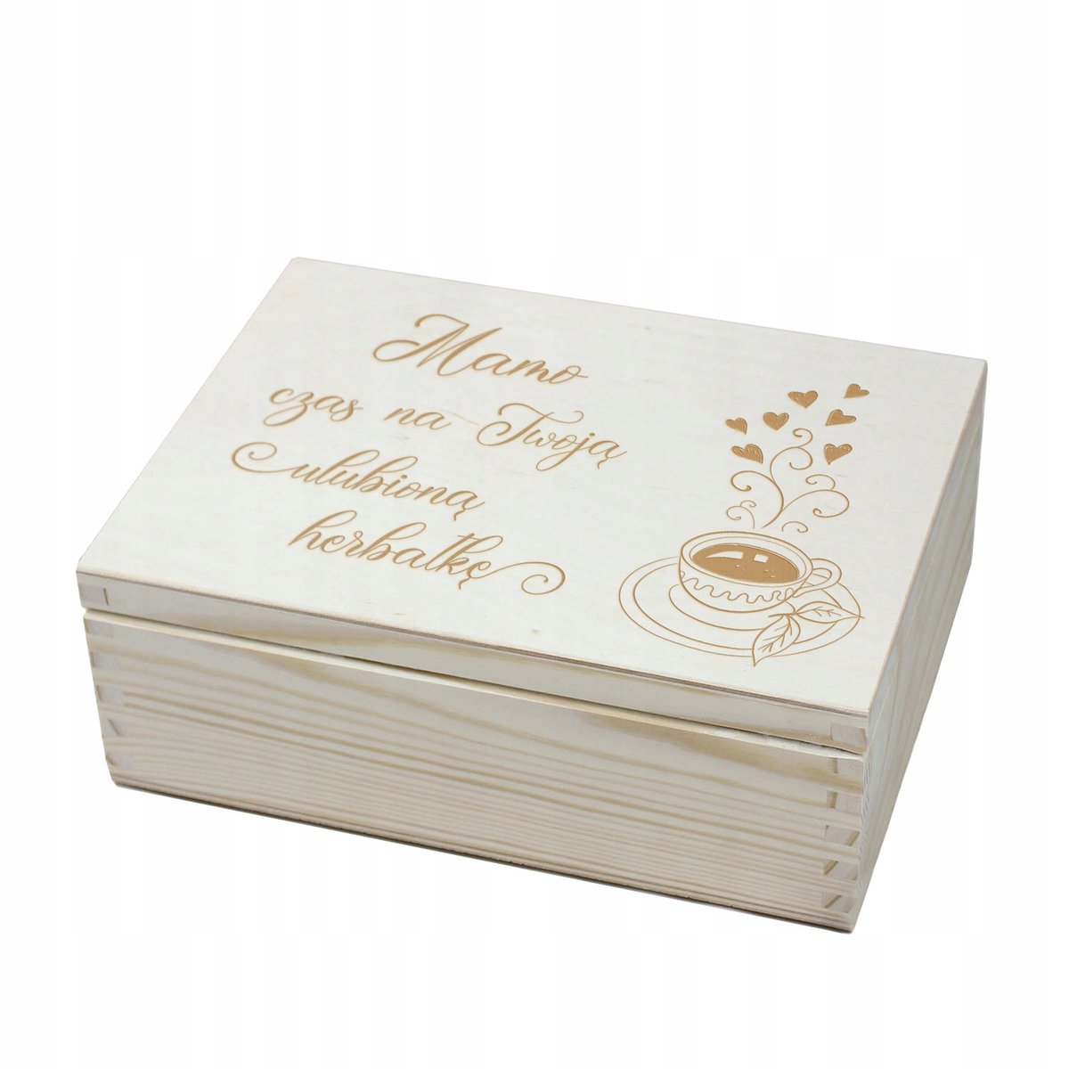 Pudełko na herbatę z grawerem dla mamy, babci, Dzień Mamy, Dzień Babci