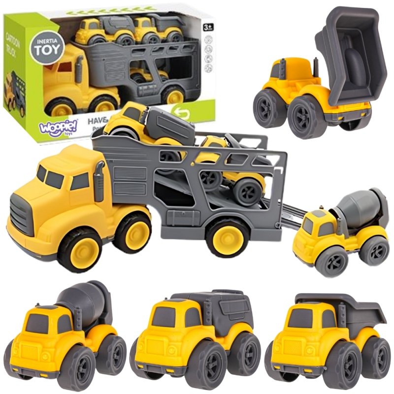 DUZY ZESTAW 4W1 POJAZDY BUDOWLANE