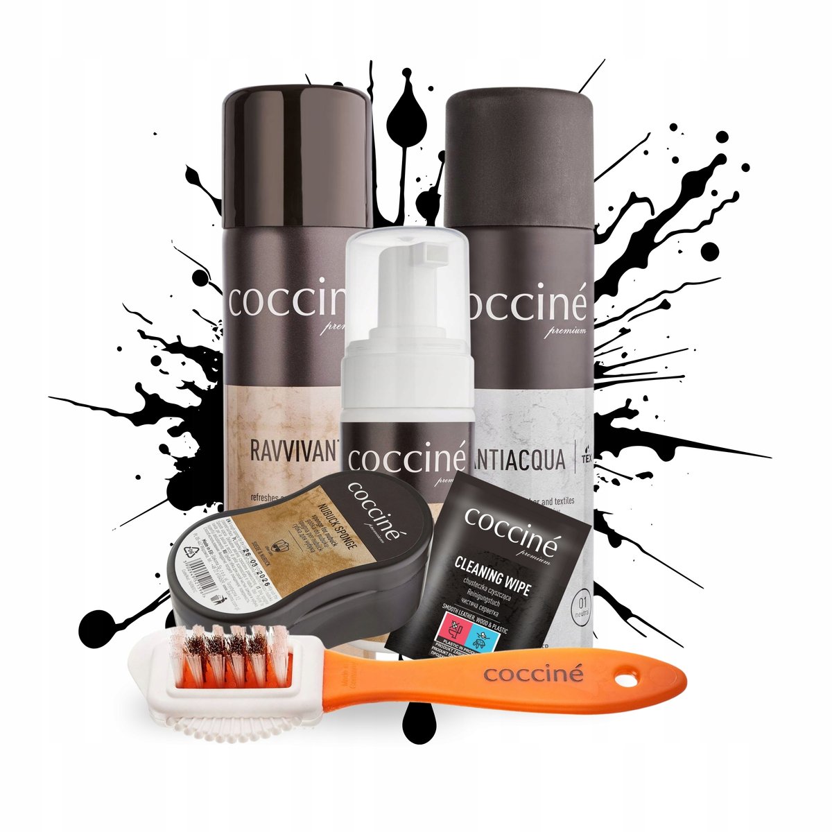 Renowacja Koloru i Czyszczenie Butów Nubuk Zamsz Zestaw Coccine 6 w 1