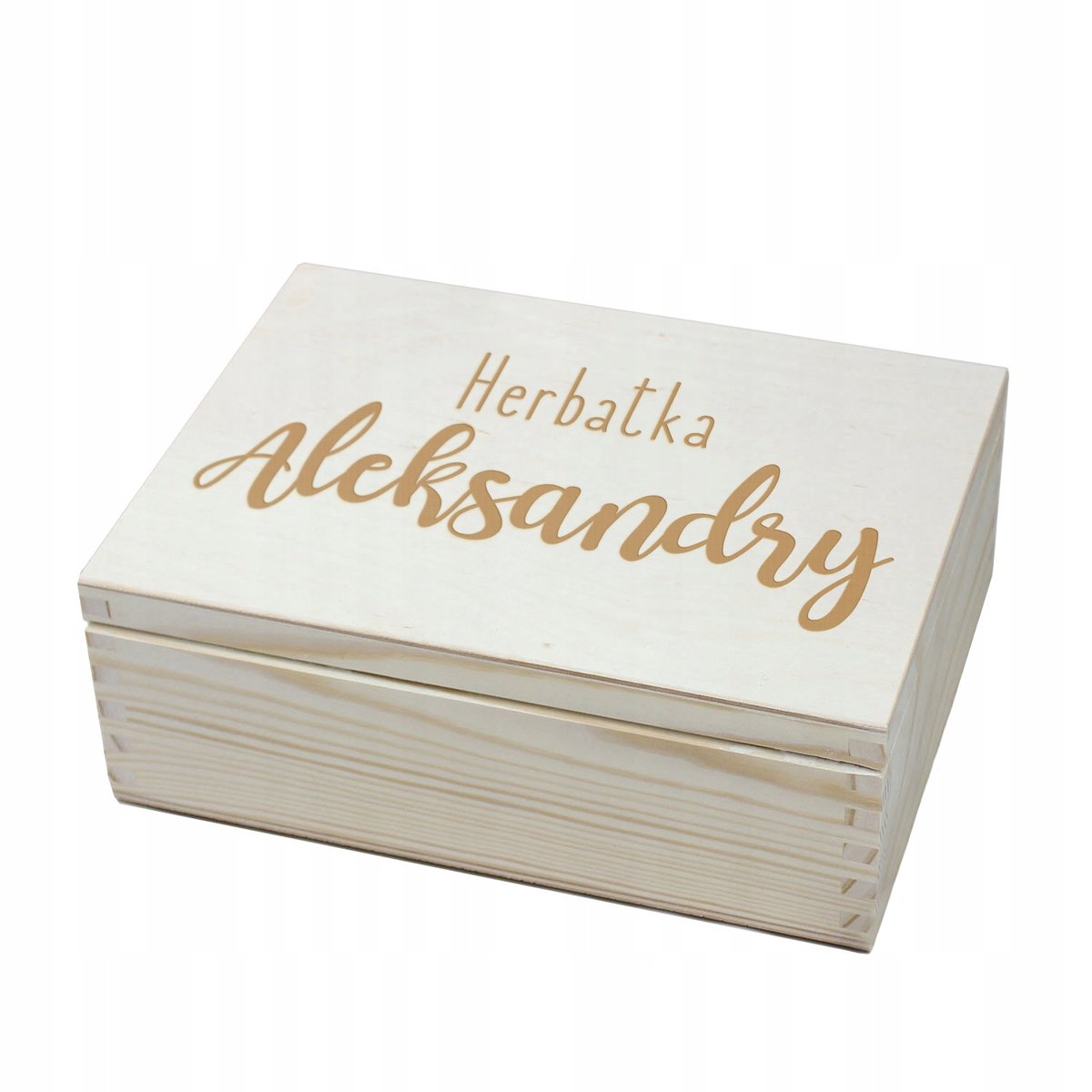 Pudełko na herbatę z grawerem herbaciarka z imieniem