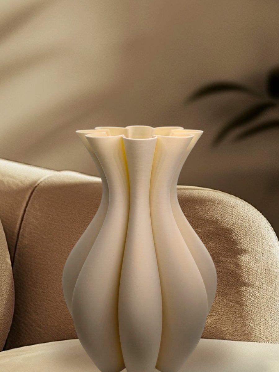 Wazon 16cm 3D PLA Matt – Beżowy, Nowoczesny Design