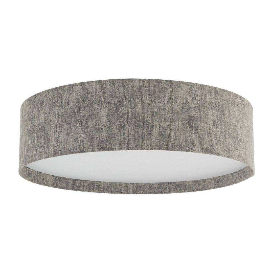 Plafon z abażurem z szarej tkaniny, E7 11680 z serii LAGO