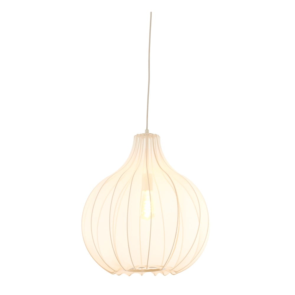 Beżowa lampa wisząca z tekstylnym kloszem ø 50 cm Elati – Light & Living