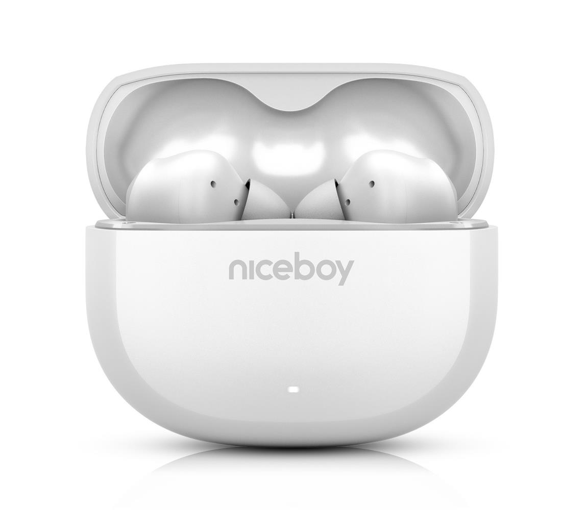 Niceboy Pins 4 ANC 400 mAh + 2x 50 mAh IPX4 biały