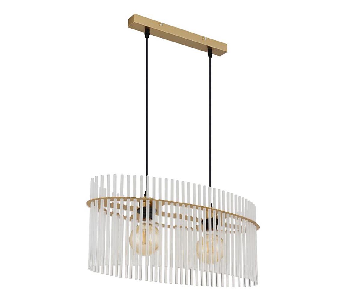Globo 15698H3M - Żyrandol na lince GORLEY 2xE27/60W/230V złoty