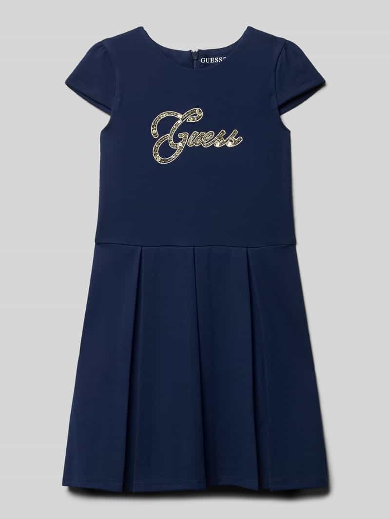 Sukienka mini z detalem z logo