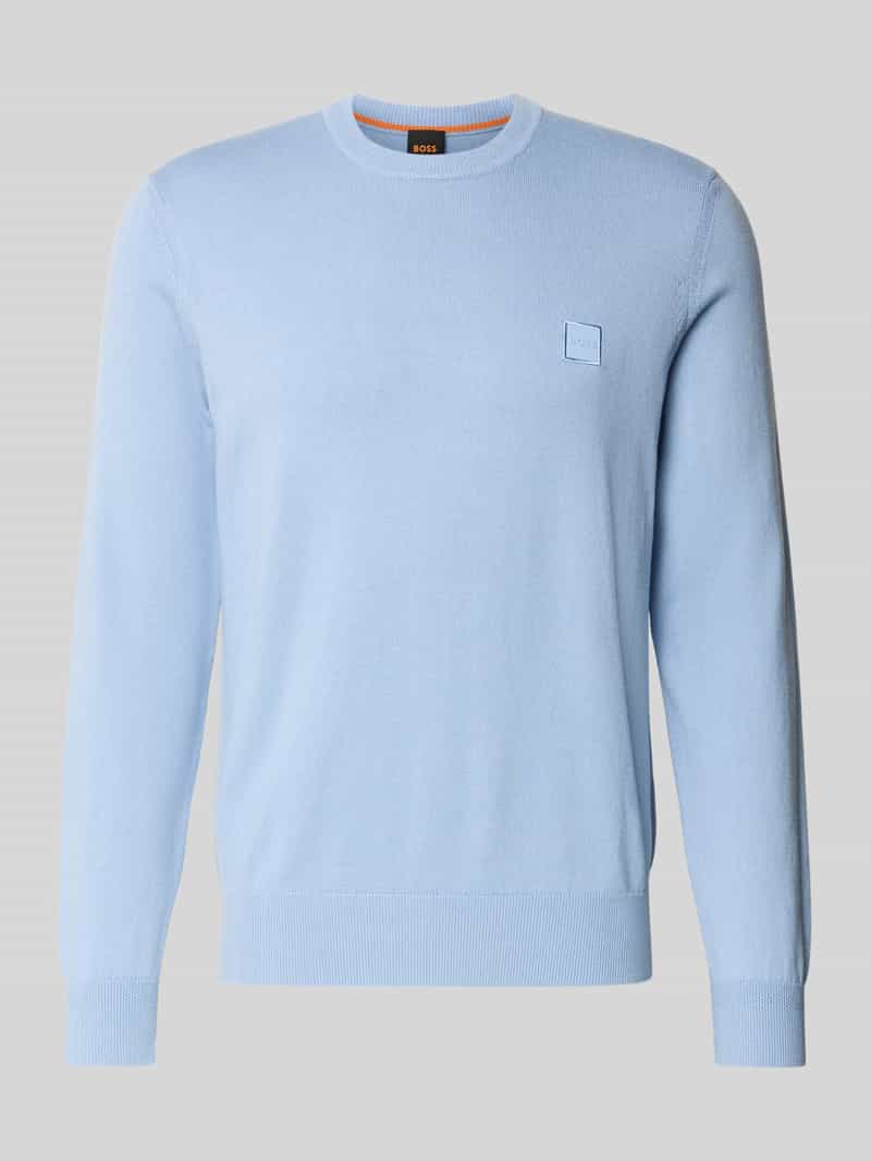 Sweter z dzianiny o kroju regular fit z mieszanki bawełny i kaszmiru