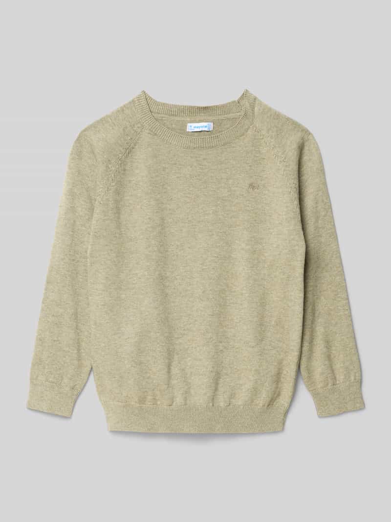 Sweter z dzianiny z prążkowanymi wykończeniami