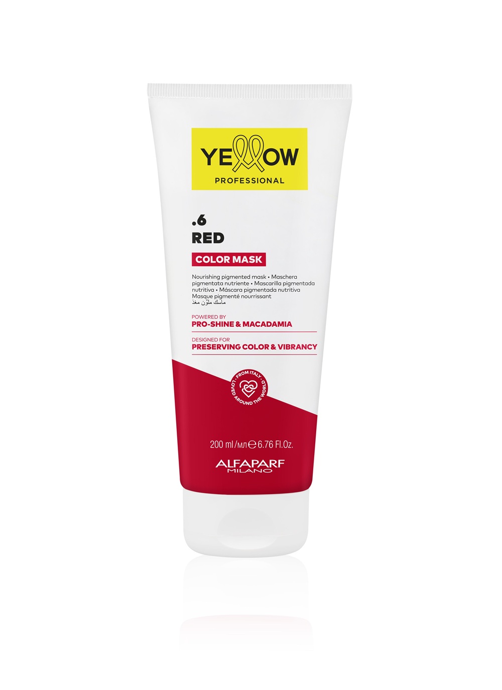 Yellow Professional Color Care, pigment maska wzmacniająca kolor, .6 czerwona, 250ml