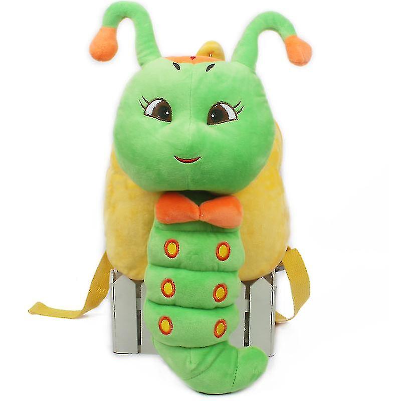 DUqi Caterpillar Plecak dziecięcy Tornister dla dzieci Pluszowa torba na zabawki Toddler Cartoon Plecak na ramię Żółty
