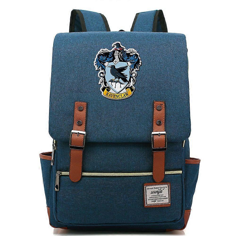 Plecak z nadrukiem Szkoły Magii i Czarodziejstwa Ravenclaw, plecak młodzieżowy, torba rekreacyjna męska i damska, torba podróżna ciemny niebieski 14in