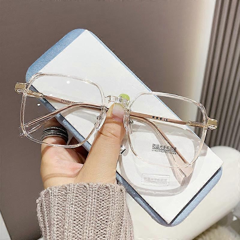 Modne okulary dalekowzroczne Anti Blue Light herbata zielona +1.5