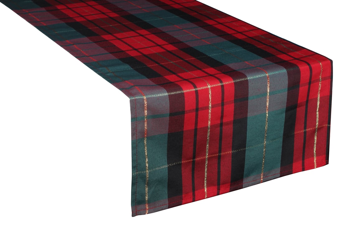 Bieżnik na stół Tartan czerwono-zielony 40 x 140 cm