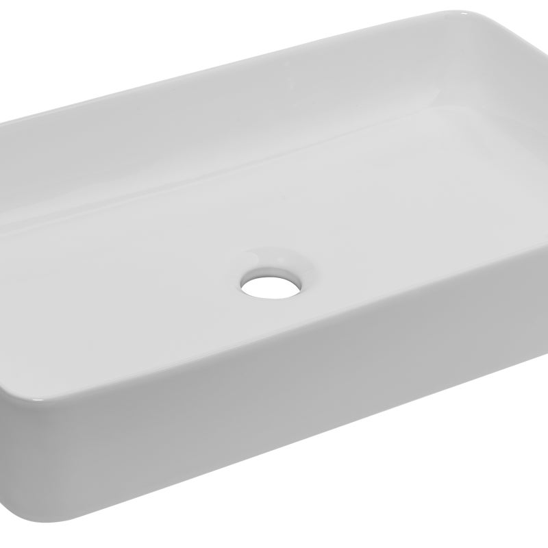 Umywalka ceramiczna nablatowa Peras Glossy White 61x36 cm