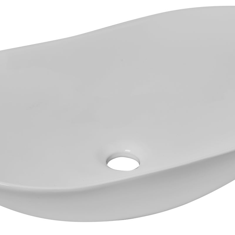 Umywalka ceramiczna nablatowa Baronesa Glossy White 60x36 cm