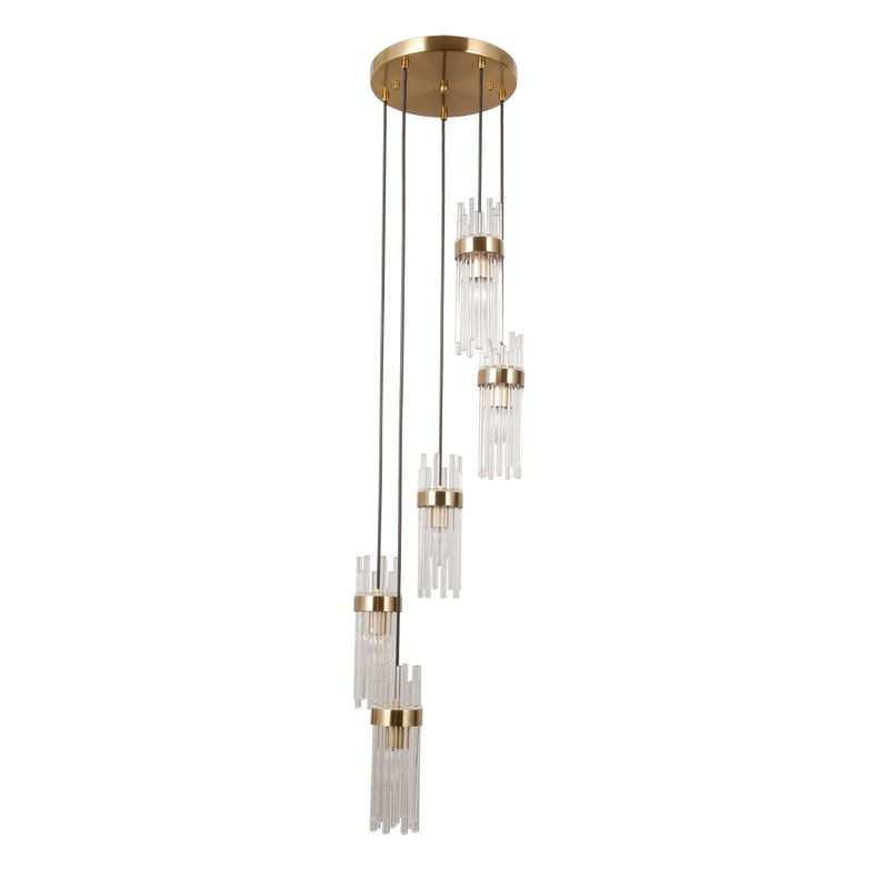 Lampa wisząca Taraso szkło 5 x E14 Italux
