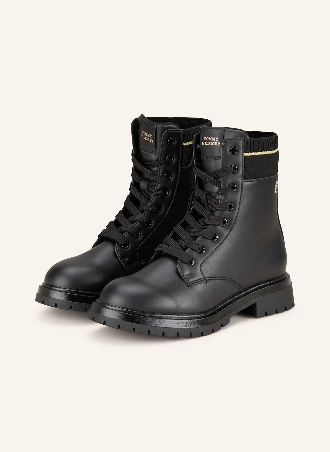 Tommy Hilfiger Botki Sznurowane schwarz