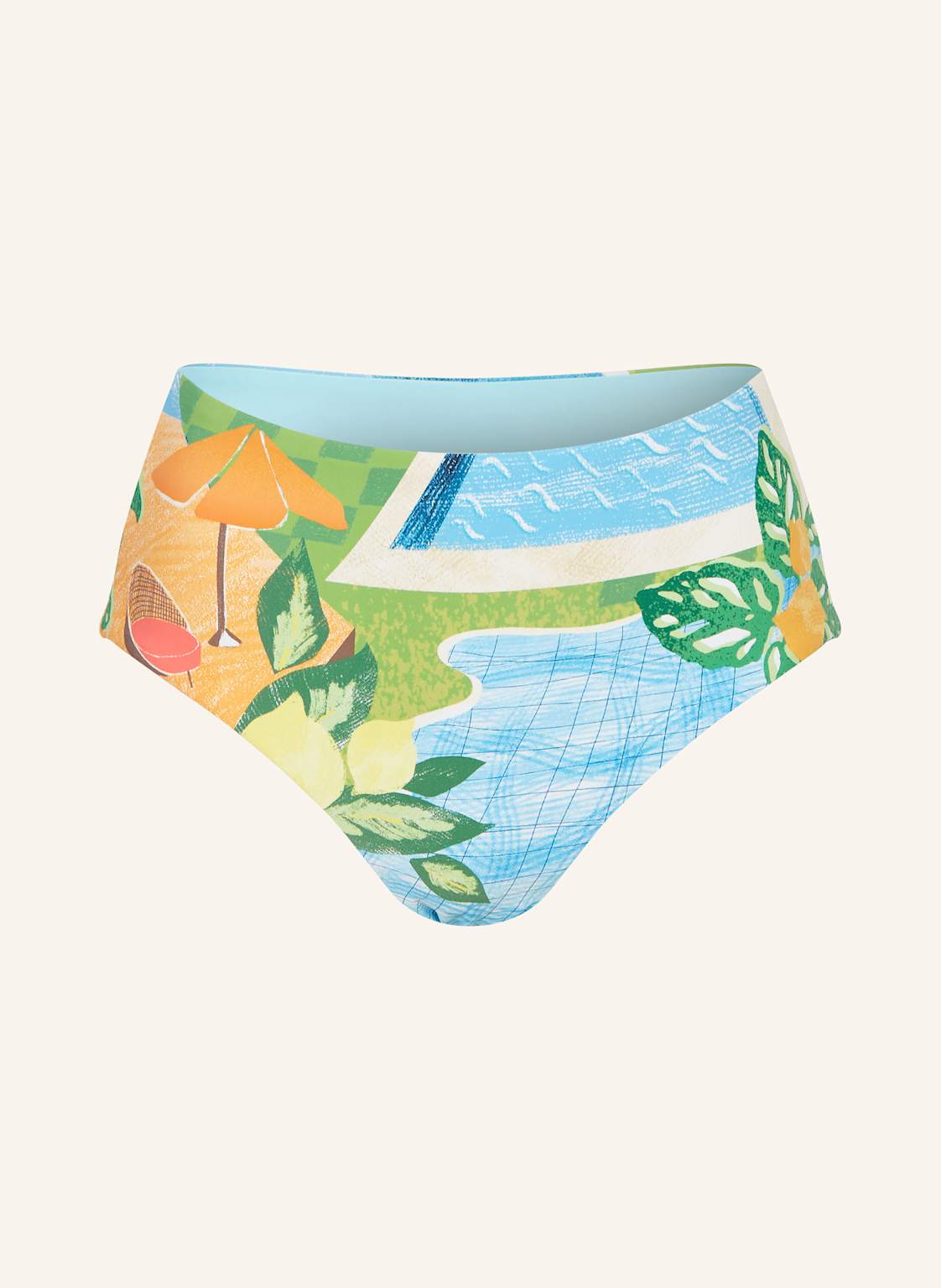Seafolly Dół Od Bikini Z Wysokim Stanem Sunset blau