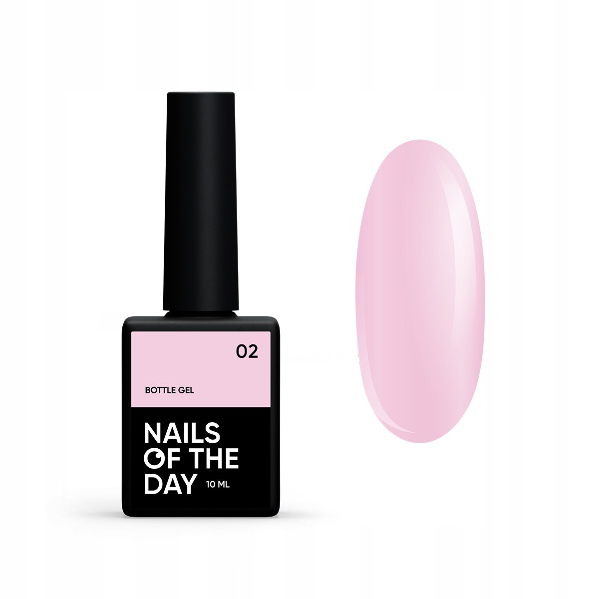 NAILSOFTHEDAY Bottle gel 02 - blado-różowy żel do wzmocnienia, 10 ml