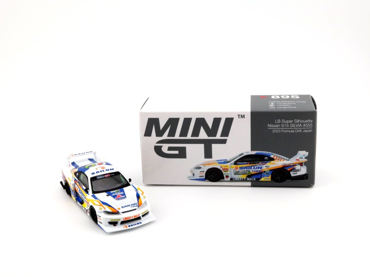 MINI GT Nissan LB-Super Silhouette S15 Silvia #555 2023 Formula Drift Japan RHD