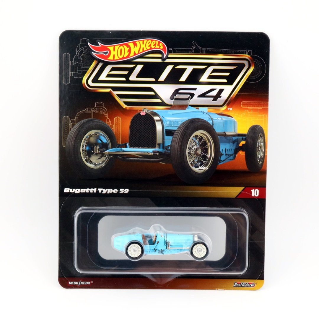 HOT WHEELS Elite 64 #10 Bugatti Type 59 + PROTEKTOR