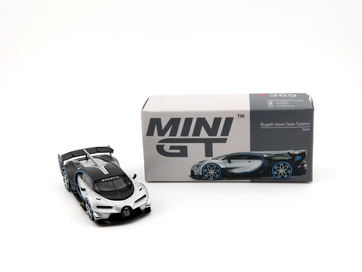 MINI GT Bugatti Vision Gran Turismo Silver LHD MGT00369-L MiniGT