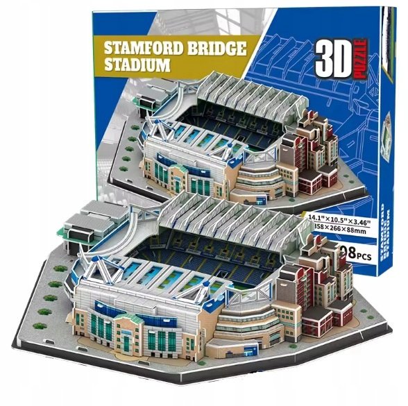 PUZZLE 3D STADION PIŁKARSKI STAMFORD BRIDGE CHELSEA PREMIER LEAGUE 108 ELEM