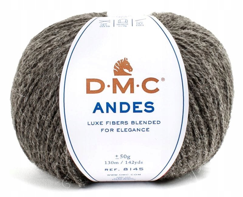 włóczka DMC ANDES kol. 308 ciemny popielaty
