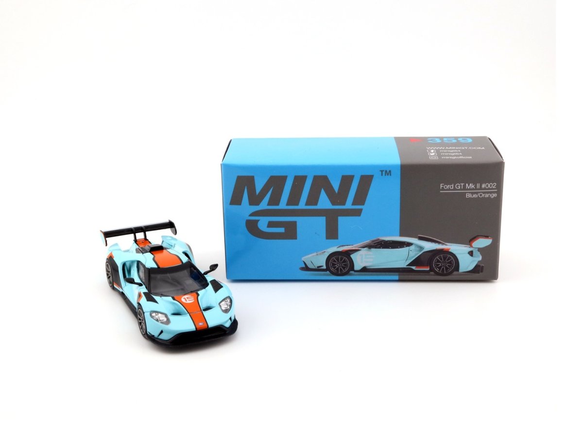 MINI GT Ford GT MK II #002 GULF Blue Orange LHD MGT00359-L MiniGT
