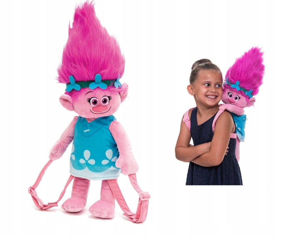 Plecak Turystyczny dla Dzieci Plecak dla Dziecka 3D Maskotka Poppy Trolle