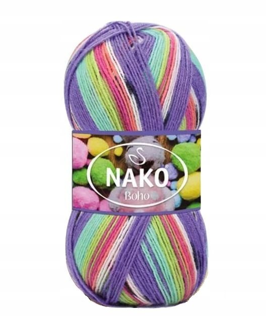Włóczka skarpetkowa wełniana Nako Boho Desen kol. 81927