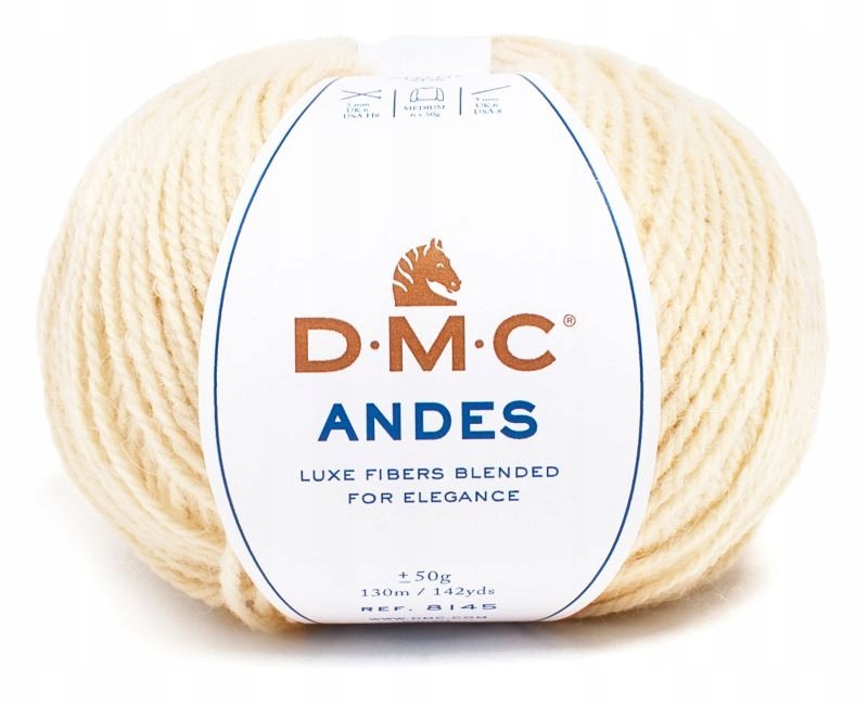 włóczka DMC ANDES kol. 300 kremowy