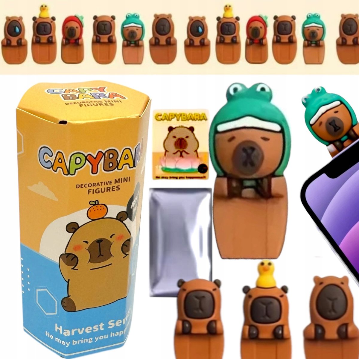 LALECZKA SONNY ANGEL NA TELEFON KAPIBARA BOBRITTO HIPPERS 1szt