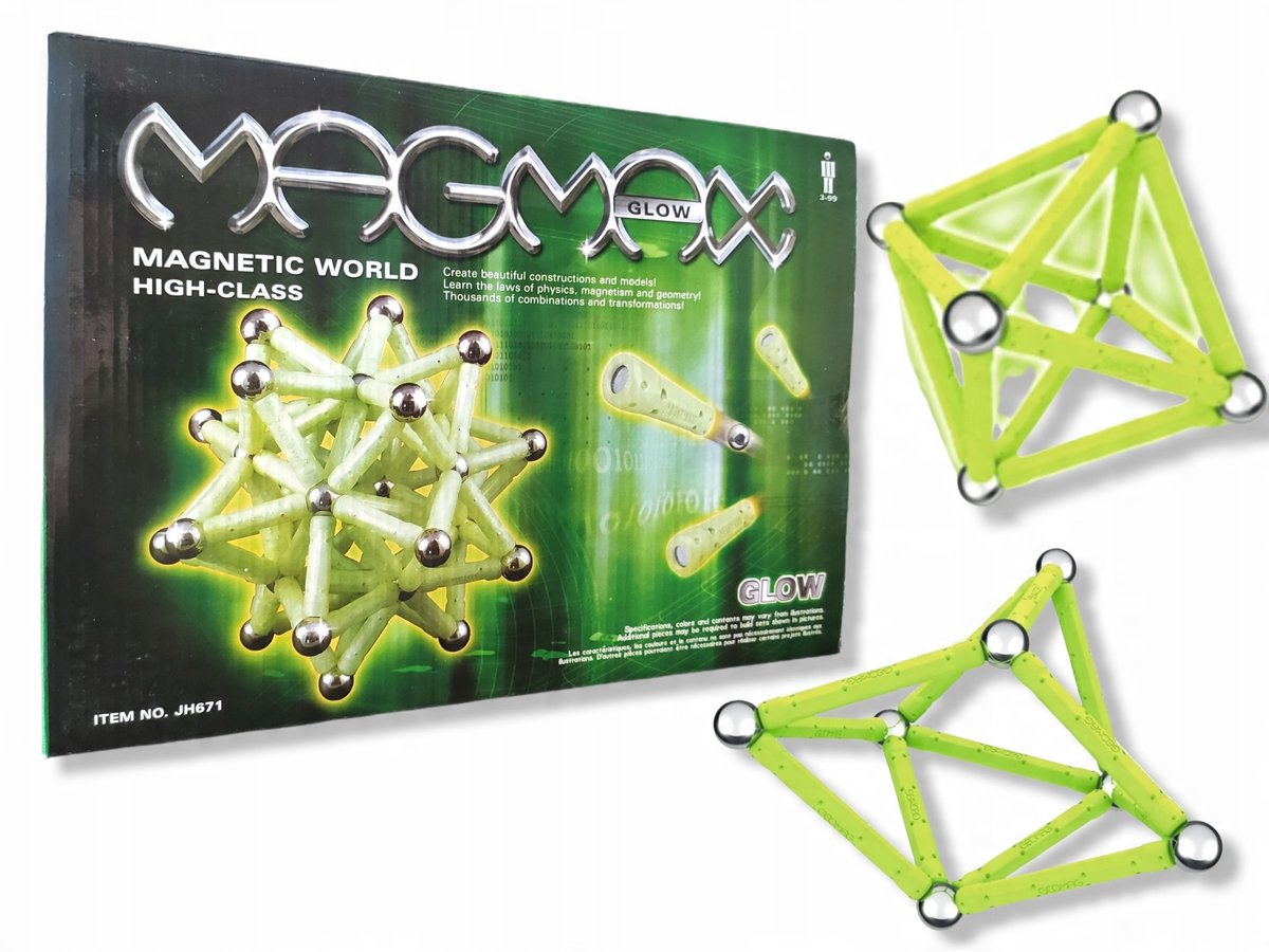KLOCKI MAGNETYCZNE KONSTRUKCYJNE MAGMAX 42 elementy