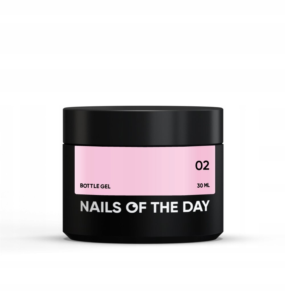 NAILSOFTHEDAY Bottle gel 02 - blado-różowy żel do wzmocnienia, 30 ml