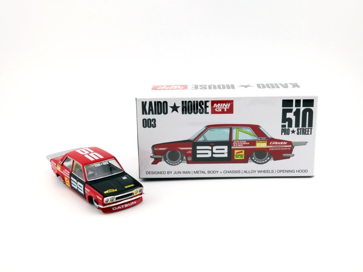 MINI GT Kaido House 003 Datsun 510 Pro Street SK510 Red