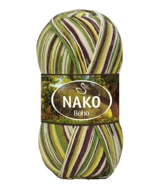 Włóczka skarpetkowa wełniana Nako Boho Desen kol. 82168