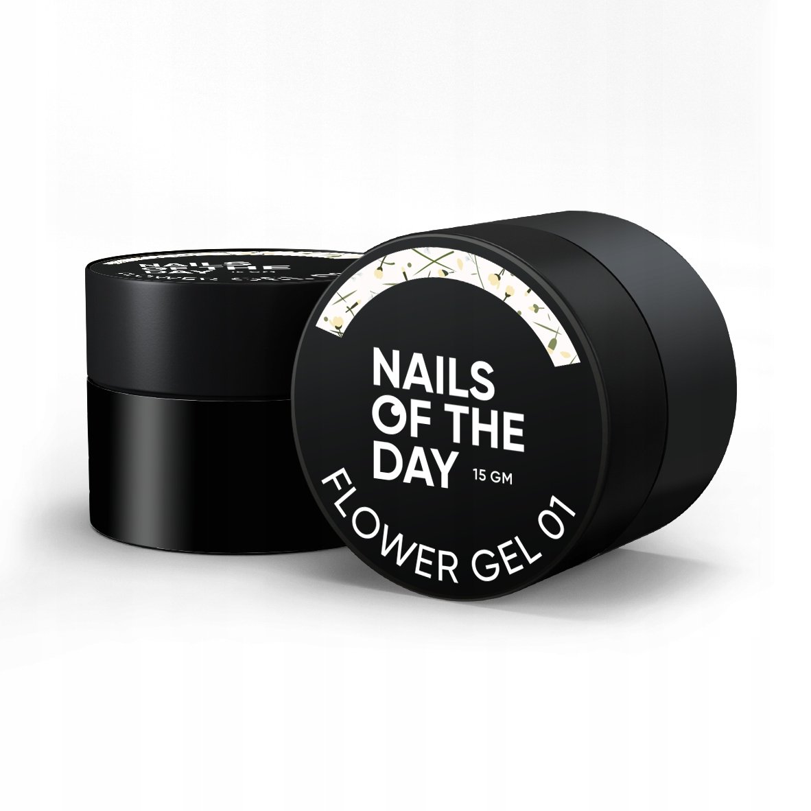 NAILSOFTHEDAY Flower gel 01 - przezroczysty żel budujący z kwiatami, 15 ml