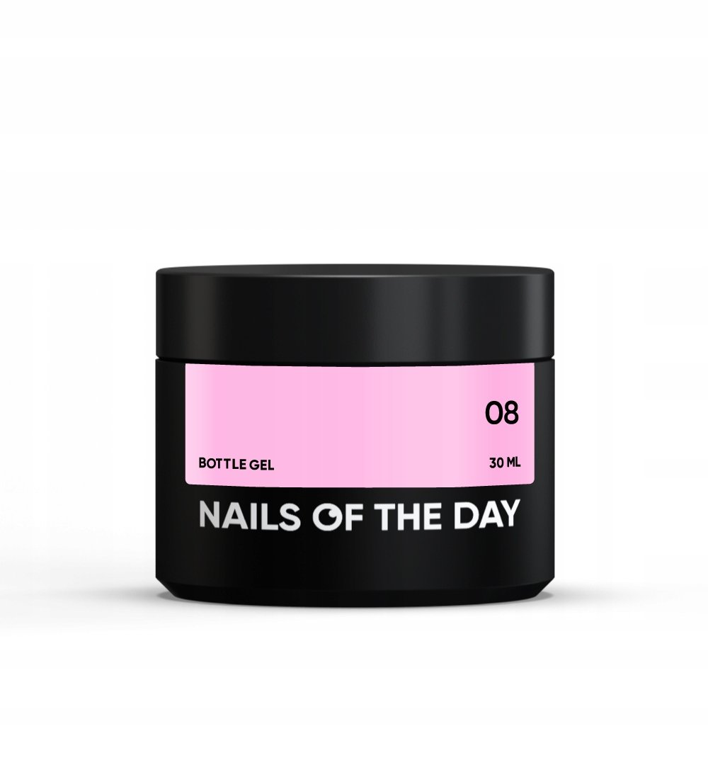 NAILSOFTHEDAY Bottle gel 08 - chlodno-różowy żel do wzmocnienia, 30 ml