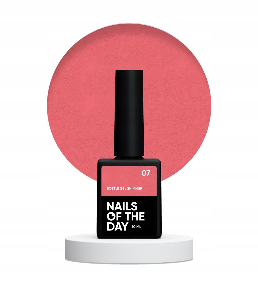 NOTD Bottle gel Shimmer 07 - czerwony żel do wzmocnienia i naprawy, 10 ml