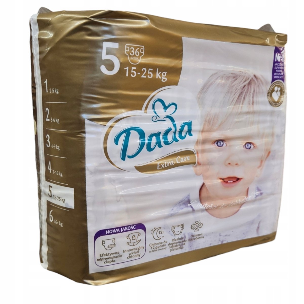 Pieluszki Pieluchy Dada Rozm 5 Extra Care 36 Szt