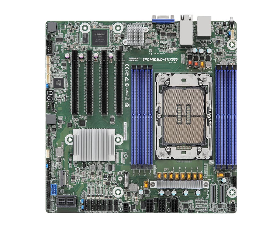 Asrock SPC741D8UD-2T/X550 Intel C741 LGA 4677 (Socket E) micro ATX SPC741D8UD-2T/X550