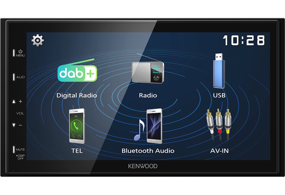 Kenwood Electronics DMX129DAB radio samochodowe Czarny 64 W Bluetooth