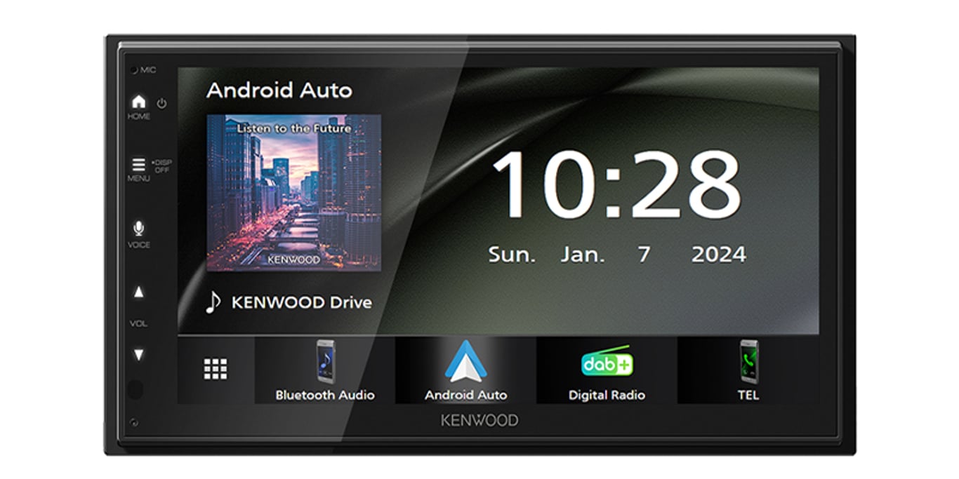 Kenwood DMX6523DABS radio samochodowe Czarny Wi-Fi Bluetooth