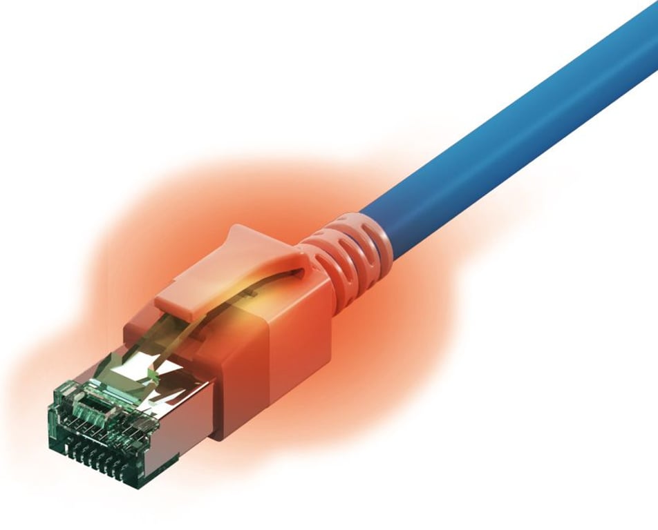 Sacon 442623,1 kabel sieciowy Niebieski 1 m Cat6a S/FTP (S-STP) 442623,100