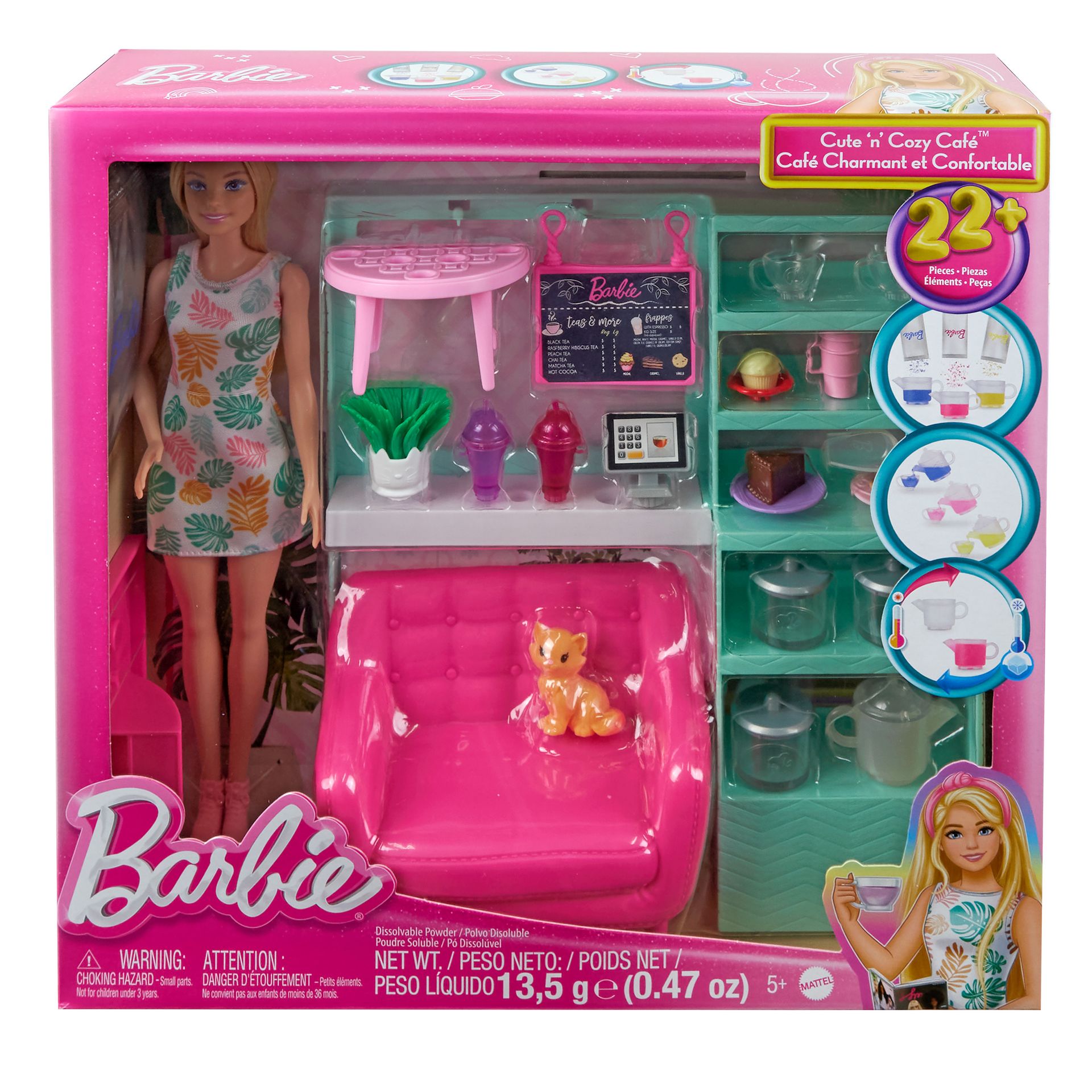 Barbie Relaks w kafejce Zestaw + lalka Hkt94 Mattel